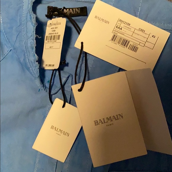100% Authentic Balmain Paris Western Shirt - Picture 2 of 3